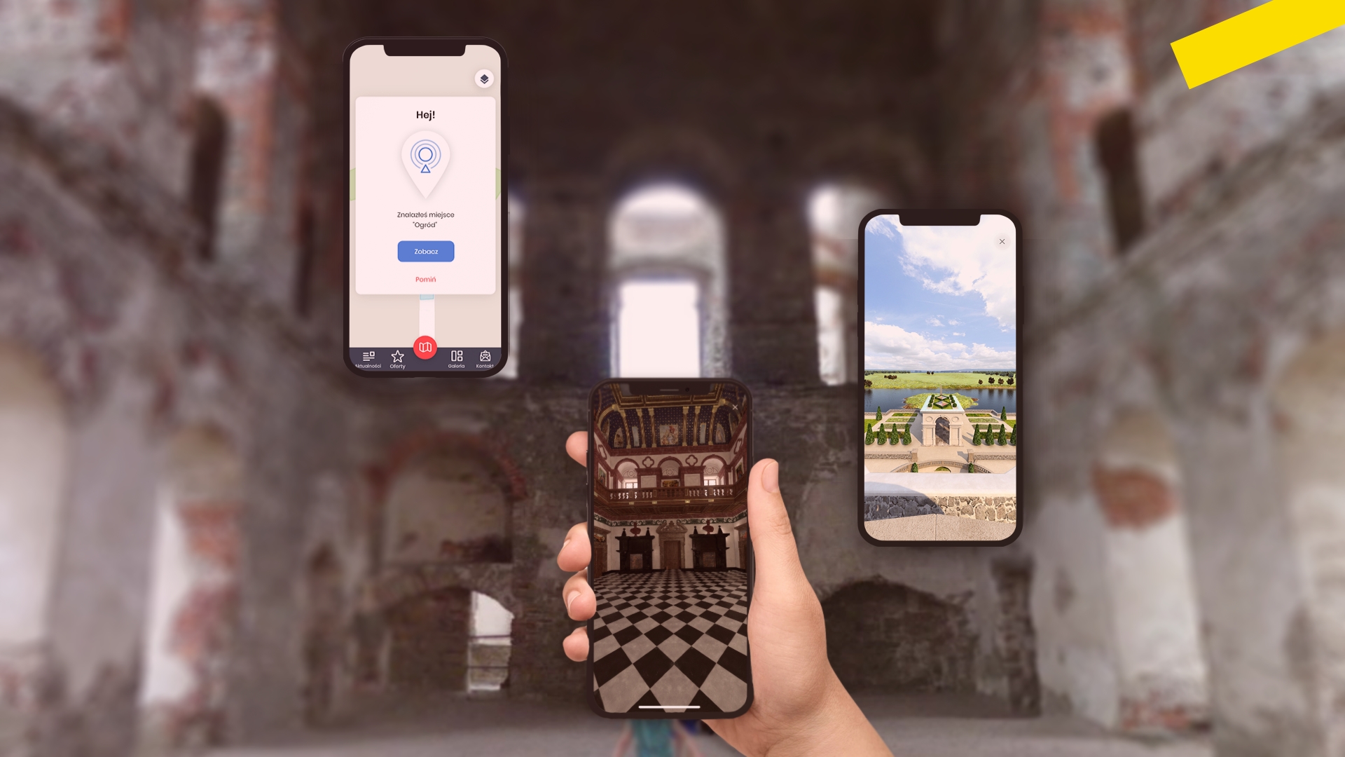 Mobile application for a virtual tour of the castle